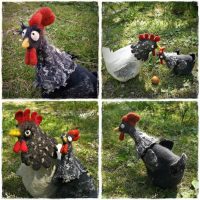 Hühner filzen mosaik-tyn